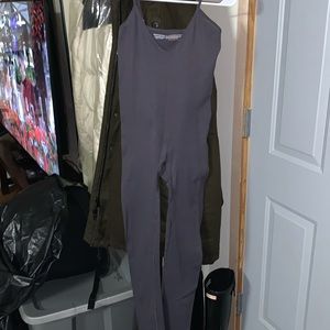 PLT blue/gray onesie full length and spaghetti straps. size large